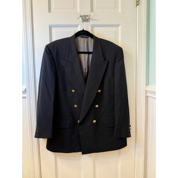 Christian Dior Vintage Double Breasted Black Blazer with Gold Buttons - READ! - Picture 2 of 13